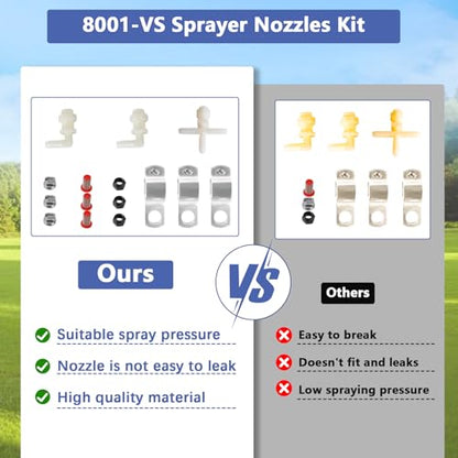 Spray Boom Repair Kit Sprayer Parts Including 8001-VS Tips Screens Clamps