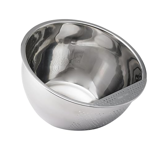 Helen's Asian Kitchen Japanese Rice Washing Bowl, 3-Quart, Side Drainer