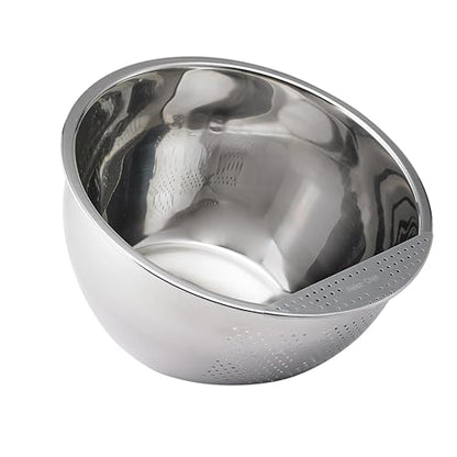 Helen's Asian Kitchen Japanese Rice Washing Bowl, 3-Quart, Side Drainer