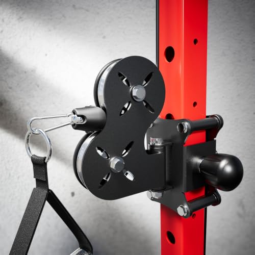 RitFit PPC-P3 Power Cage with Cable Crossover System, 1200LB Capacity - color: Red, style: Power cage only rack