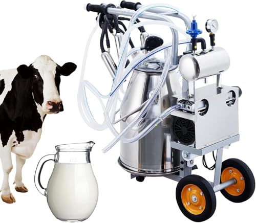 Cow Milking Machine Portable, 55KPA 15000 RPM Electric Milker Machine