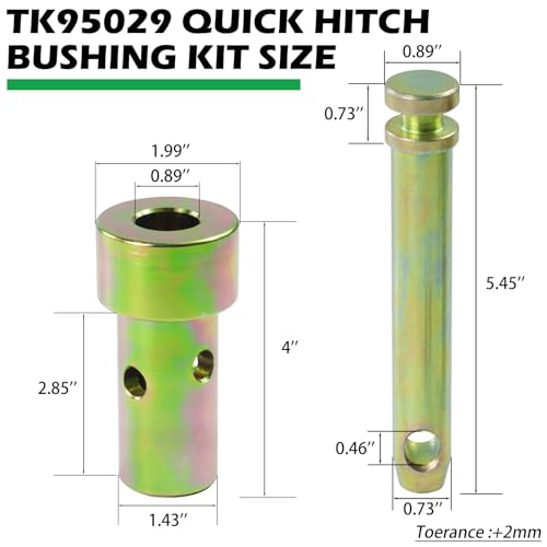 3 Pack TK95029 CAT 1 Quick Hitch Bushings, Quick Hitch Adapter - color: 3 Pack
