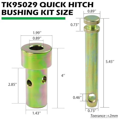3 Pack TK95029 CAT 1 Quick Hitch Bushings, Quick Hitch Adapter - color: 3 Pack