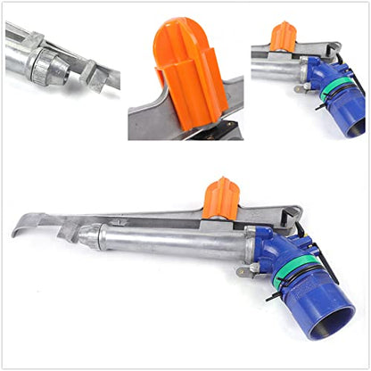 DNYSYSJ 2.6" Agriculture Irrigation Sprinkler 73 GPM Flow Rate Garden Farm Lawn Irrigation 262ft Large Area Watering Spray Gun Sprinkler 360° Adjustable Watering System - color: 2'', Spray 213ft-262ft