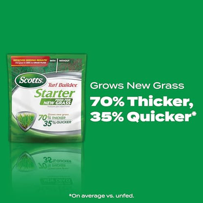 Scotts Turf Builder Starter Food for New Grass, 3 lbs. - size: 1,000 sq. ft., style: Standard