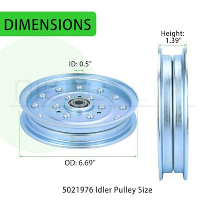 2 Pack 5021976 Pulley for Ferris 61, Simplicity Citation 52 Decks - color: A23 2xSimplicity Snapper 5021976