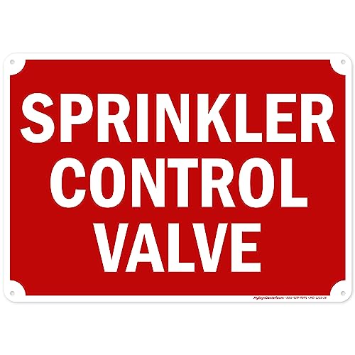 Sprinkler Control Valve Sign, 10x14 Inches, 55 mil thick HDPE (high density - size: 10x14 - Polyethylene