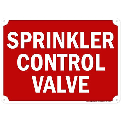 Sprinkler Control Valve Sign, 10x14 Inches, 55 mil thick HDPE (high density - size: 10x14 - Polyethylene
