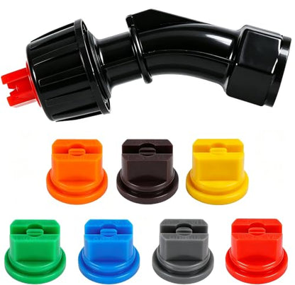 110° Flat Fan Spray Nozzle Tips 0.1-0.6mm, 7-Piece Replacement Set