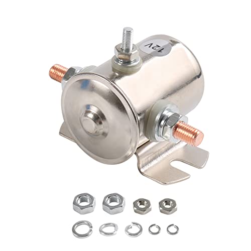 Max 200A 12 Volt 3 Terminal Continuous Duty Solenoid Relay for Golf Carts Heavy Duty Winch Marine in Rush 24106 SPST 12VDC 12V Solenoid Relay Zinc Plating - size: 12V 3 Terminal Max 200A