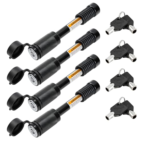 METOWARE Trailer Hitch Lock, Fit 2"-3-1/2" Class III/IV/V Receiver, 4 Pack - size: 4 Pack