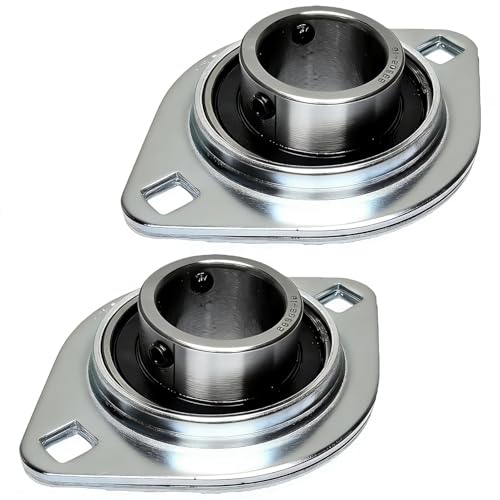 2 Pack SBPFL204-12 Pillow Block Bearings 3/4" Bore Bearing Units Steel Flange Mounted Bearing Housing Pressed Steel Flange Bearing (SBPFL204) - style: SBPFL204-12