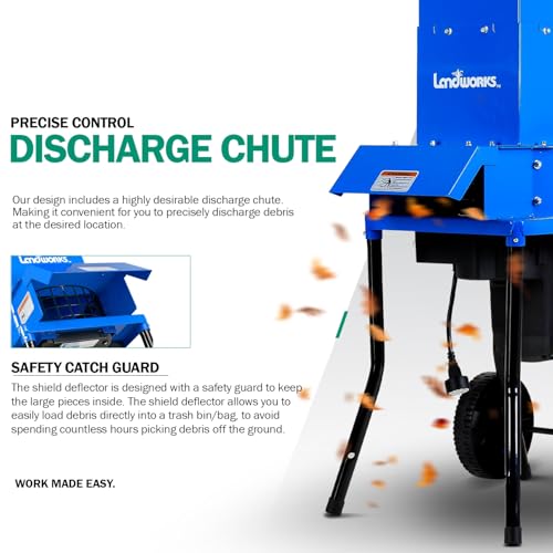Landworks Electric Leaf Mulcher & Shredder - 15-AMP, 1800W