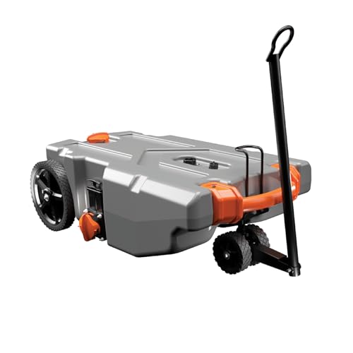 Camco Rhino 28-Gal RV Tote Tank - Steerable Front Wheels - Made in the USA - size: 28 Gallon, style: Deluxe (4 Wheel)