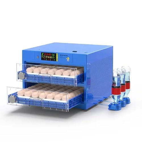 Automatic Egg Incubator Digital Poultry Hatcher Machine ith Automatic Egg Turning, Temperature & Humidity Control, Efficient LED Lighting for Chicken Geese Ducks Pigeons Quails (128 Eggs, B)
