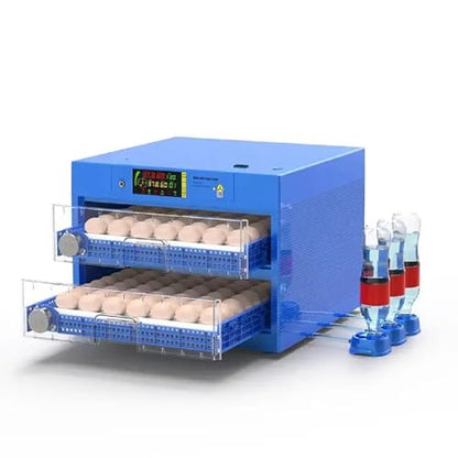 Automatic Egg Incubator Digital Poultry Hatcher Machine ith Automatic Egg Turning, Temperature & Humidity Control, Efficient LED Lighting for Chicken Geese Ducks Pigeons Quails (128 Eggs, B)