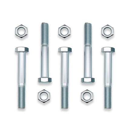 5 Pack Grade 2 Shear Bolts 1/2" x 3-1/2" Kit with Nylock Nuts,Heavy-Duty Rotary Cutter Replacement