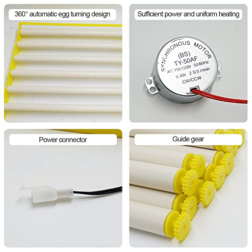 Morishima Automatic Multifunction Incubator Egg Tray Turning Hatcher for Chickens/Ducks/Birds/Poultry（9 Tubes） - color: 9 Tubes
