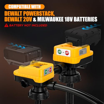 4.5 GPM Cordless Fuel Transfer Pump with 51" PVC hose (Bare tool) - color: yellow+black