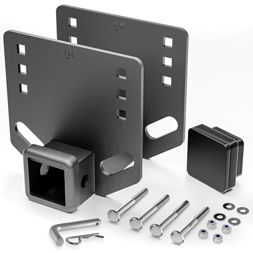 YZONA Tow Hitch 2 Inch, RV Bumper Hitch Trailer Receiver, Fits 2" to 4" Rear Beams, 3500 LBS Capacity Upgrade Towing Adapter Openning for Camper Cargo Carrier Bike Racks RV Tire Carrier Ball Mounts - size: RV Bumper Receiver