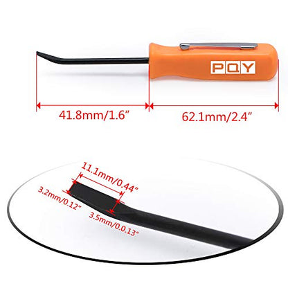 Mini Pocket Pry Bar with Pocket Clip 4.5" Length 3pcs (Orange) - color: orange