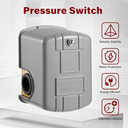 Well Pressure Switch, 40/60 Pressure Switch for Well Pump, 2 Pack