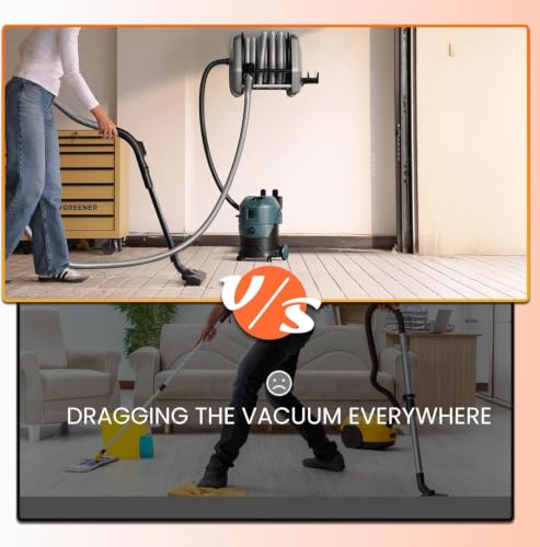 Giraffe Tools Retractable Vacuum Hose Reel 30 FT Fits 1-1/4"(32mm) shop vac
