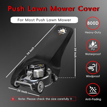 Push Lawn Mower Cover | Heavy Duty 800D Oxford