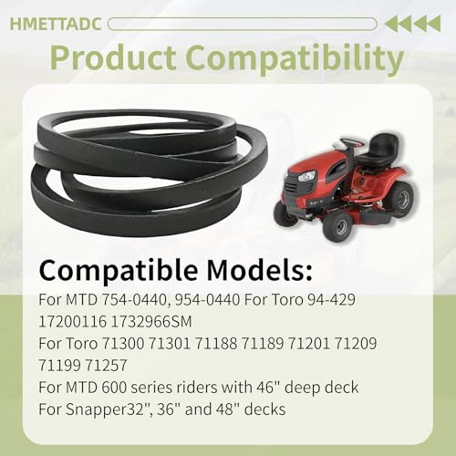 754-0440 Lawn Mower Deck Belt 1/2" x 99" for MTD Toro AYP - size: 754-0440(1/2" x 99")