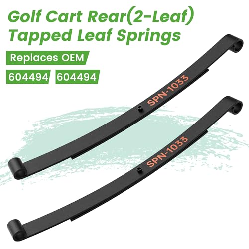 10L0L Heavy Duty Tapered Rear Leaf Springs Kit for EZGO RXV 2008-2013
