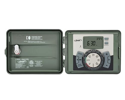 Orbit 6 Station Indoor or Outdoor Irrigation Controller, Tri-Lingual