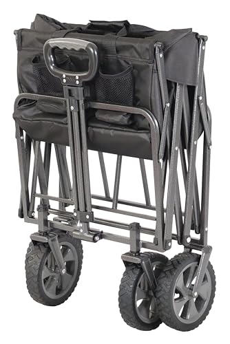 Mac Sports Collapsible Folding Outdoor Utility Wagon, Black - color: Black