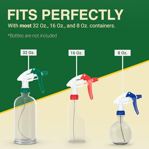 Heluva Green Spray Bottle Nozzle Replacement Tops, Mixed 3 Pack - color: Mixed, size: 3 Pack