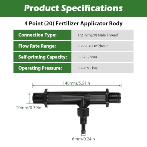 1/2 Inch Venturi Fertilizer Injector Kit - color: 1/2 Inch