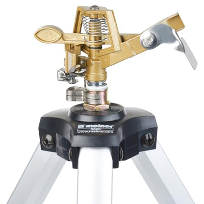 Melnor 65162AMZ Metal Pulsating Sprinkler with QuickConnect Set, Amazon Bundle, XT Tripod - style: Tripod, Metal Head