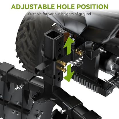 28" Heavy Duty Tow Behind Disc Plow Harrow w/Universal 2" Receiver - size: 28in Disc plow Harrow with 2" Receiver