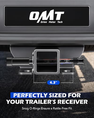 OMT Locking Hitch Pin Set with 5/8" Pin for 2 & 2.5 Receiver - color: Black, size: 2 & 2.5 in - 1 Pack