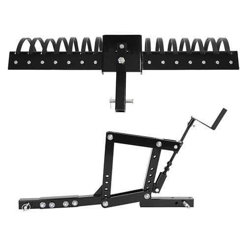 WUTIST 48" Tow Behind Landscape Rake and Hitch Compatible with UTV Tractor