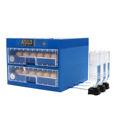 128 Eggs Incubator, Fully Automatic Egg Hatcher with LED Display & Automatic Egg Turning, Digital Poultry Hatcher for Chicken, Duck, Goose, Quail, Peacock Eggs (128) - size: 128