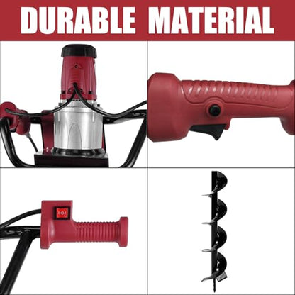 1500W Electric Post Hole Digger with Reverse, 6" Bit, 110V
