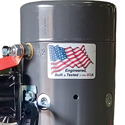 KTI-12VDA6Q Compact 12 VDC Hydraulic Power Unit Single Double Acting and 6 Quart Capacity for Smooth Operation