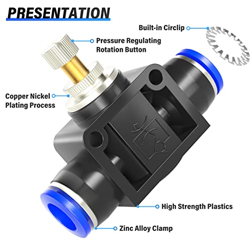 TAILONZ 6mm SCF-6 Flow Control Valve 1pcs - size: 6mm/Blue/1PCS