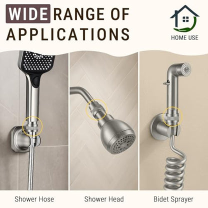 G-Promise Metal Shower Head Shut Off Valve, Flow Control Valve - color: Brushed Nickel