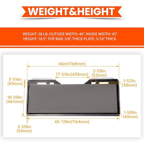 HECASA 5/16" New Unpainted Steel Quick Tach Attachment Skid Steer Mount - size: 5/16"