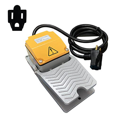 HimaPro Foot Control Switch Pedal, 15A 110-250V, Aluminum Cast, 6ft Cable