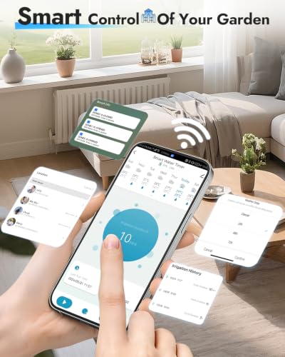 Insoma WiFi Water Timer for Garden Hose, Brass Inlet Outlet - size: 1 Zone-WiFi-V2.0-Brass Value