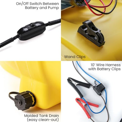 25 Gallon Gold Spot Sprayer | Prime Pump (60 PSI) - style: Gold - 25 Gallon