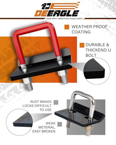 DEEAGLE Hitch Tightener Anti Rattle Stabilizer for 1.25" to 2" Hitch - size: 2 inch, style: Red & Black