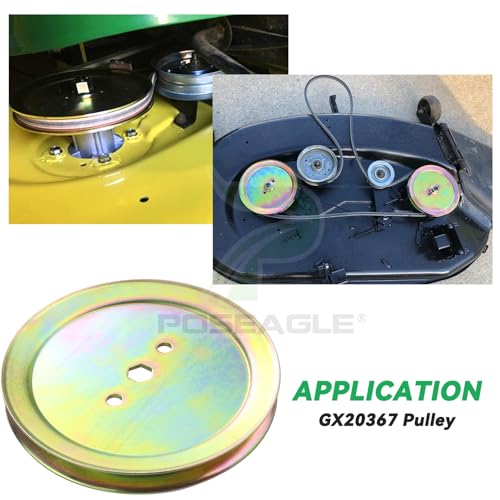 2 Pack GX20367 Pulley for John Deere 42" L110 D110 D105 Tractors - color: A18 2xGX20367 Spindle Pulley