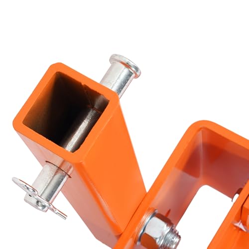 48" Tow Behind Rake 2" Receiver ATV UTV Tractors Heavy-Duty Steel Orange